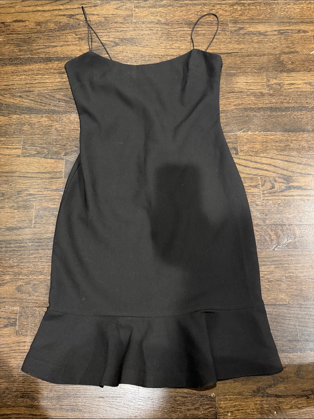 Likely the Brand Black Spaghetti-Strap Ruffle-Hem Dress size 6 NWT